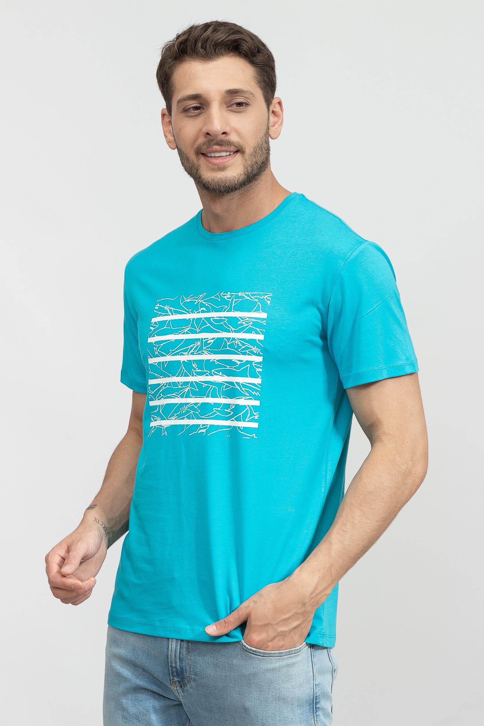 Stamati's Erkek Bisiklet Yaka T-Shirt