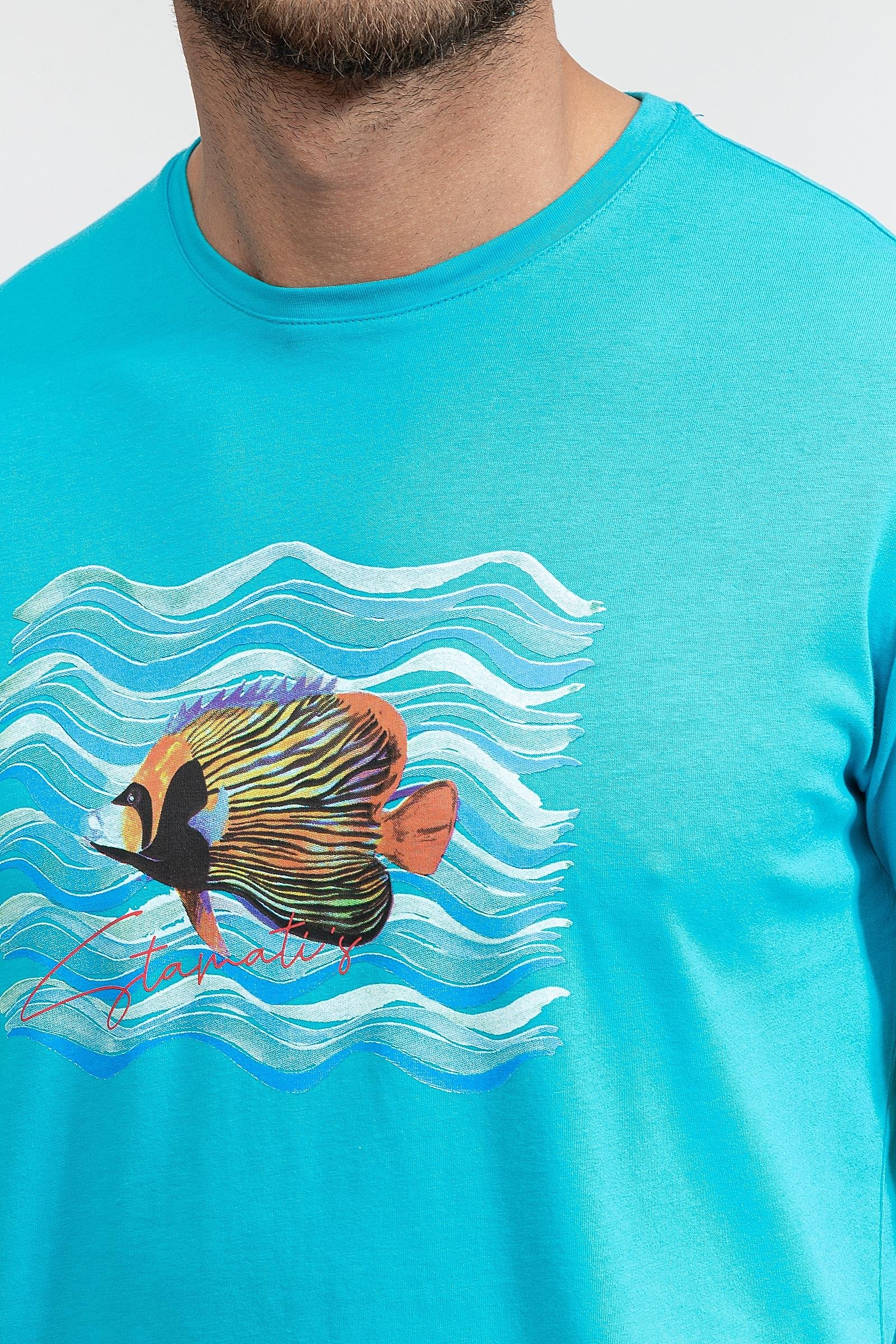 Stamati's Erkek Bisiklet Yaka T-Shirt