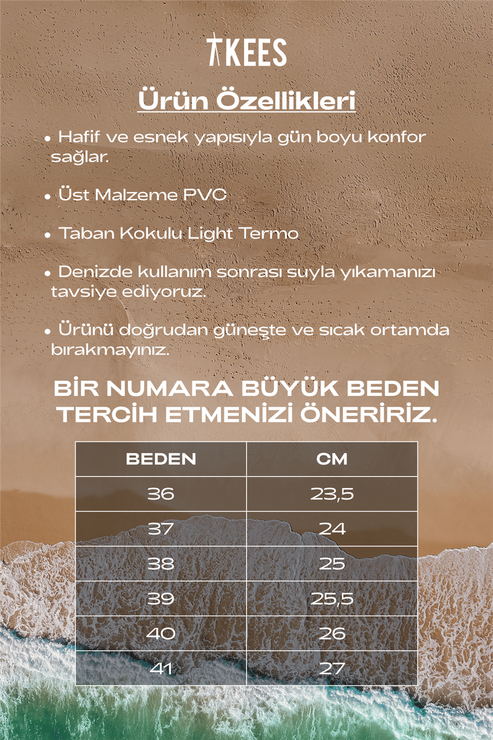 Tkees Kadın Krem Terlik