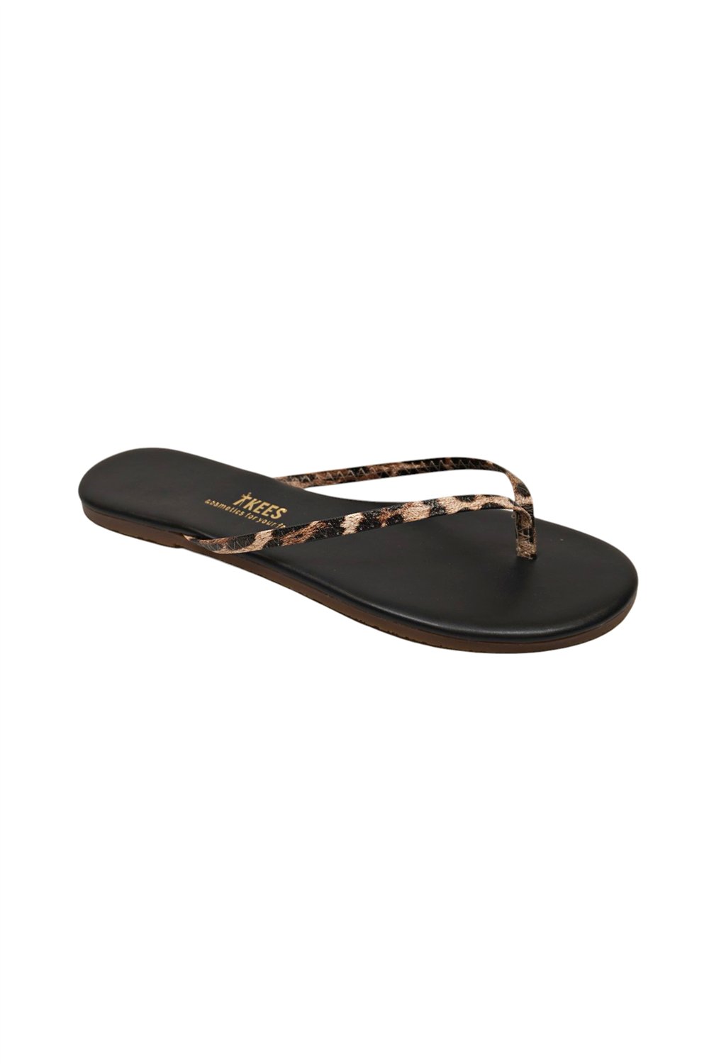 Tkees Kadın Siyah/LeoparIı Klasik Terlik