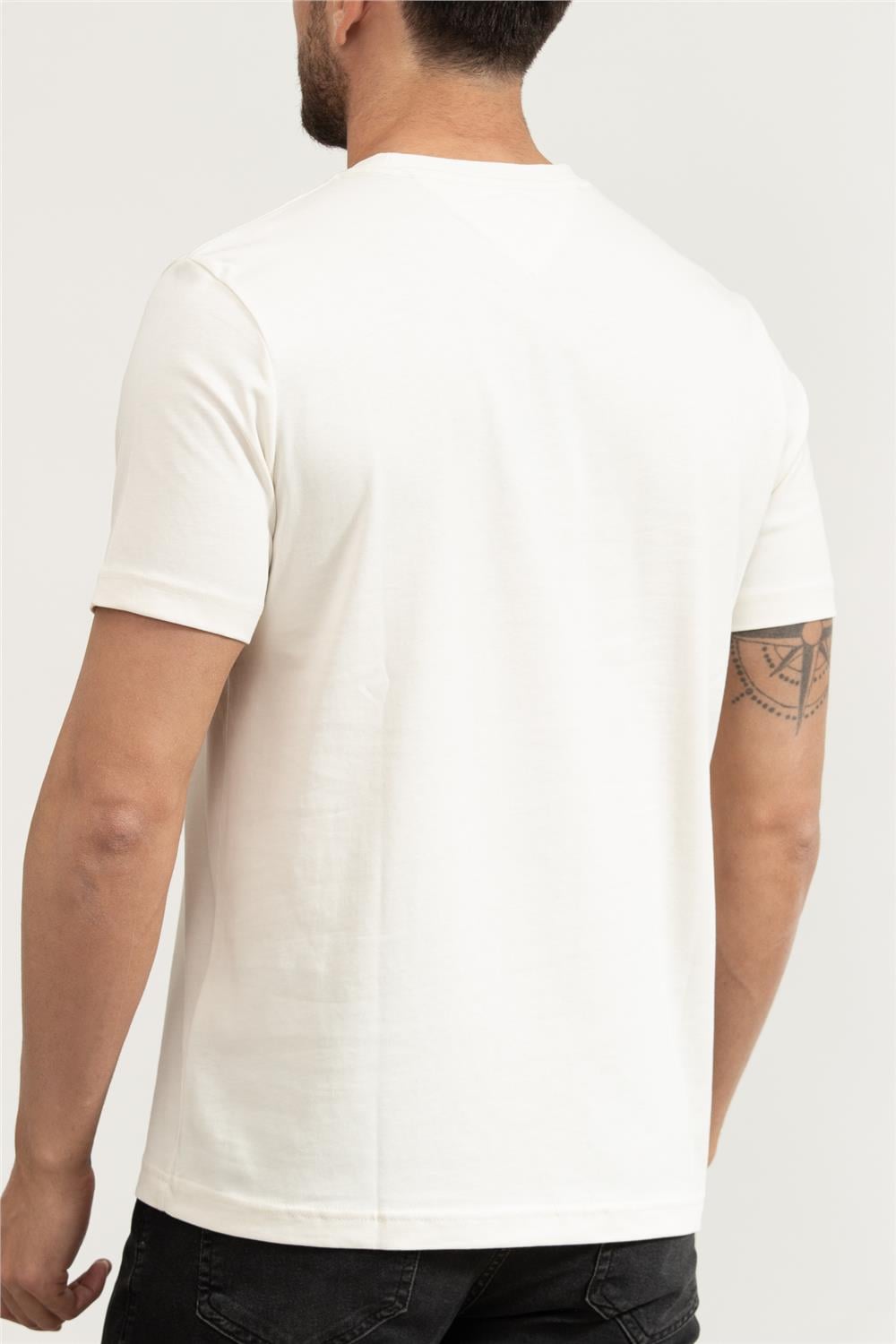 Tommy Hilfiger Erkek Bisiklet Yaka T-Shirt