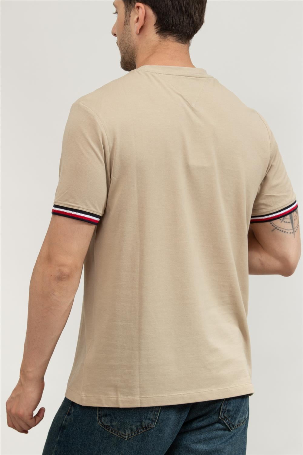 Tommy Hilfiger Erkek Bisiklet Yaka T-Shirt
