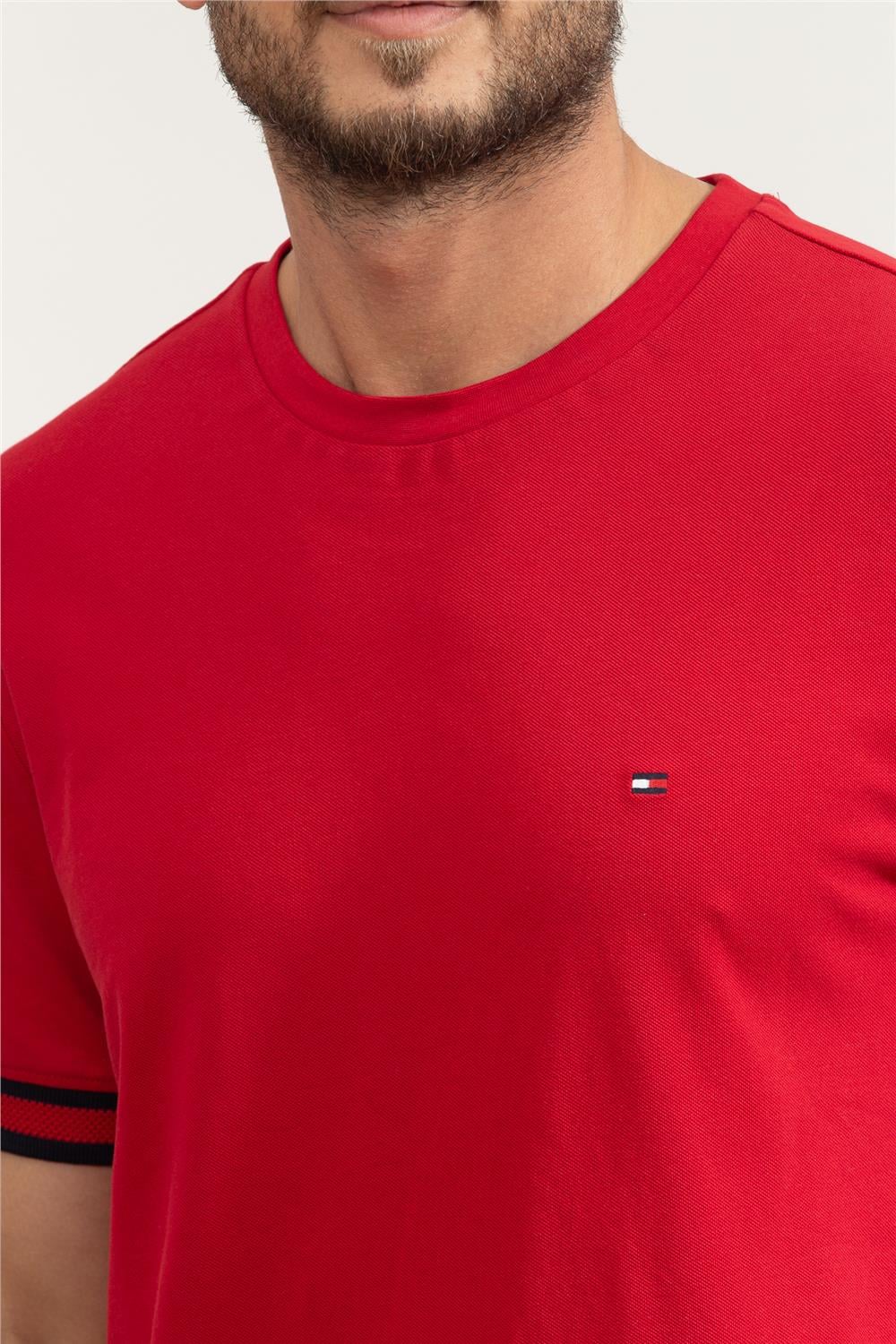 Tommy Hilfiger Erkek Bisiklet Yaka T-Shirt