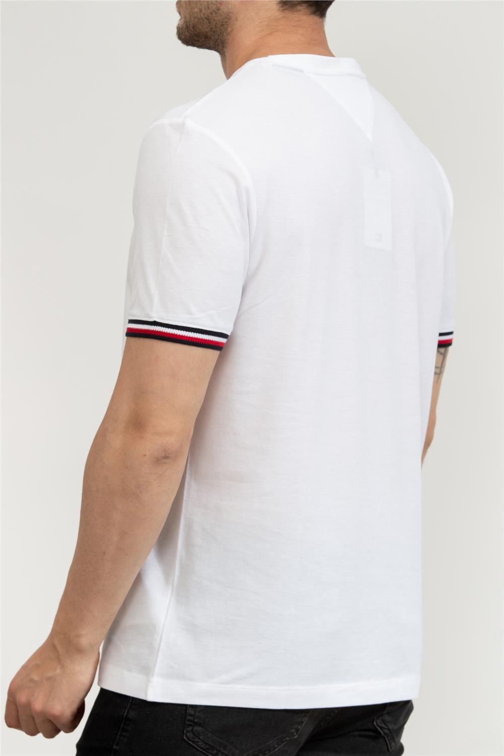 Tommy Hilfiger Erkek Bisiklet Yaka T-Shirt