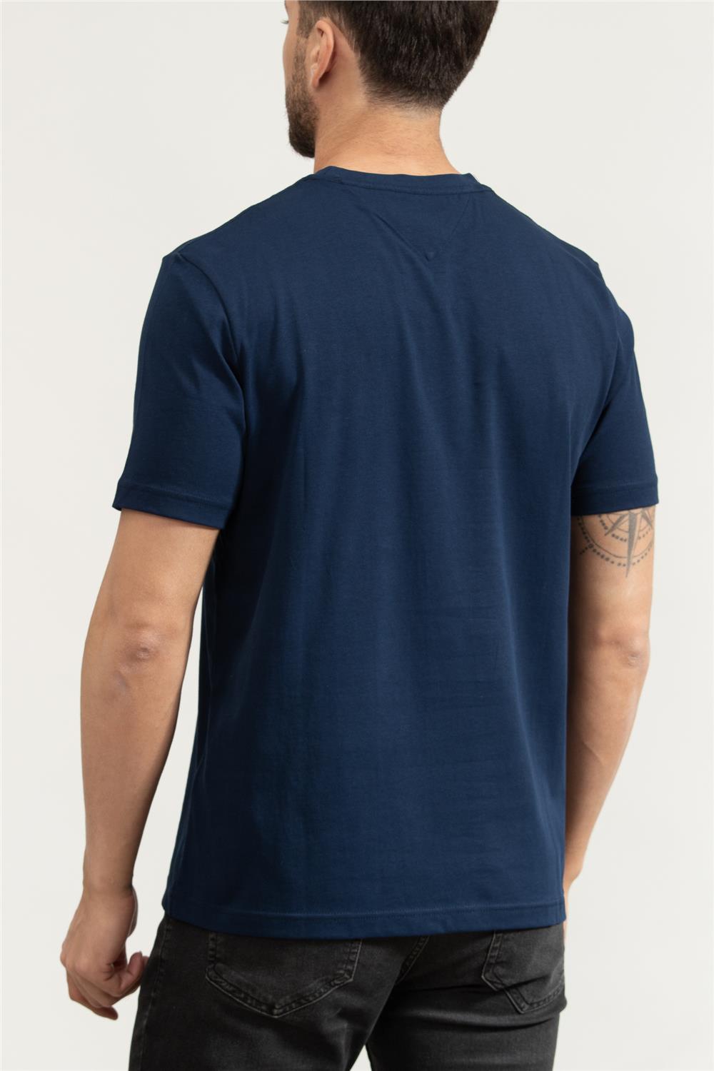Tommy Hilfiger Erkek Bisiklet Yaka T-Shirt