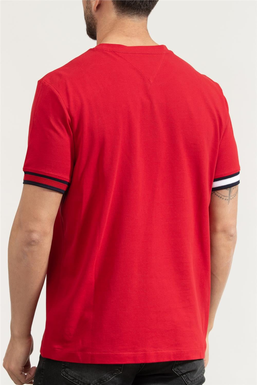 Tommy Hilfiger Erkek Bisiklet Yaka T-Shirt
