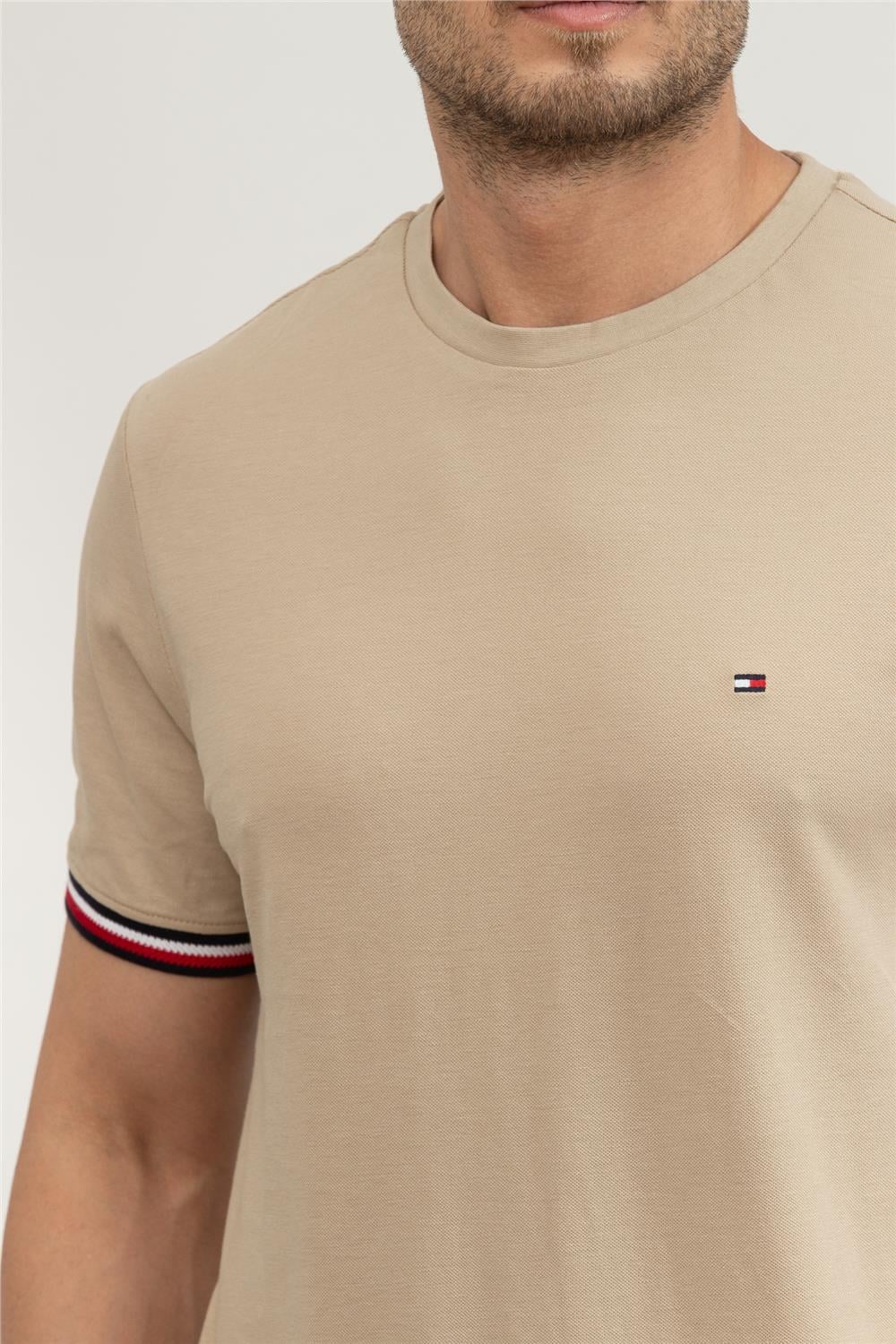 Tommy Hilfiger Erkek Bisiklet Yaka T-Shirt