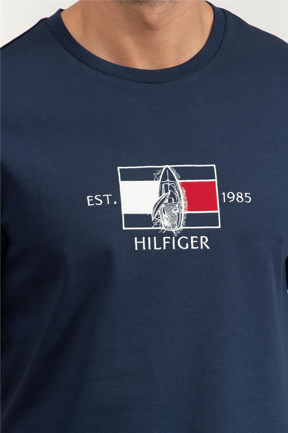 Tommy Hilfiger Erkek Bisiklet Yaka T-Shirt