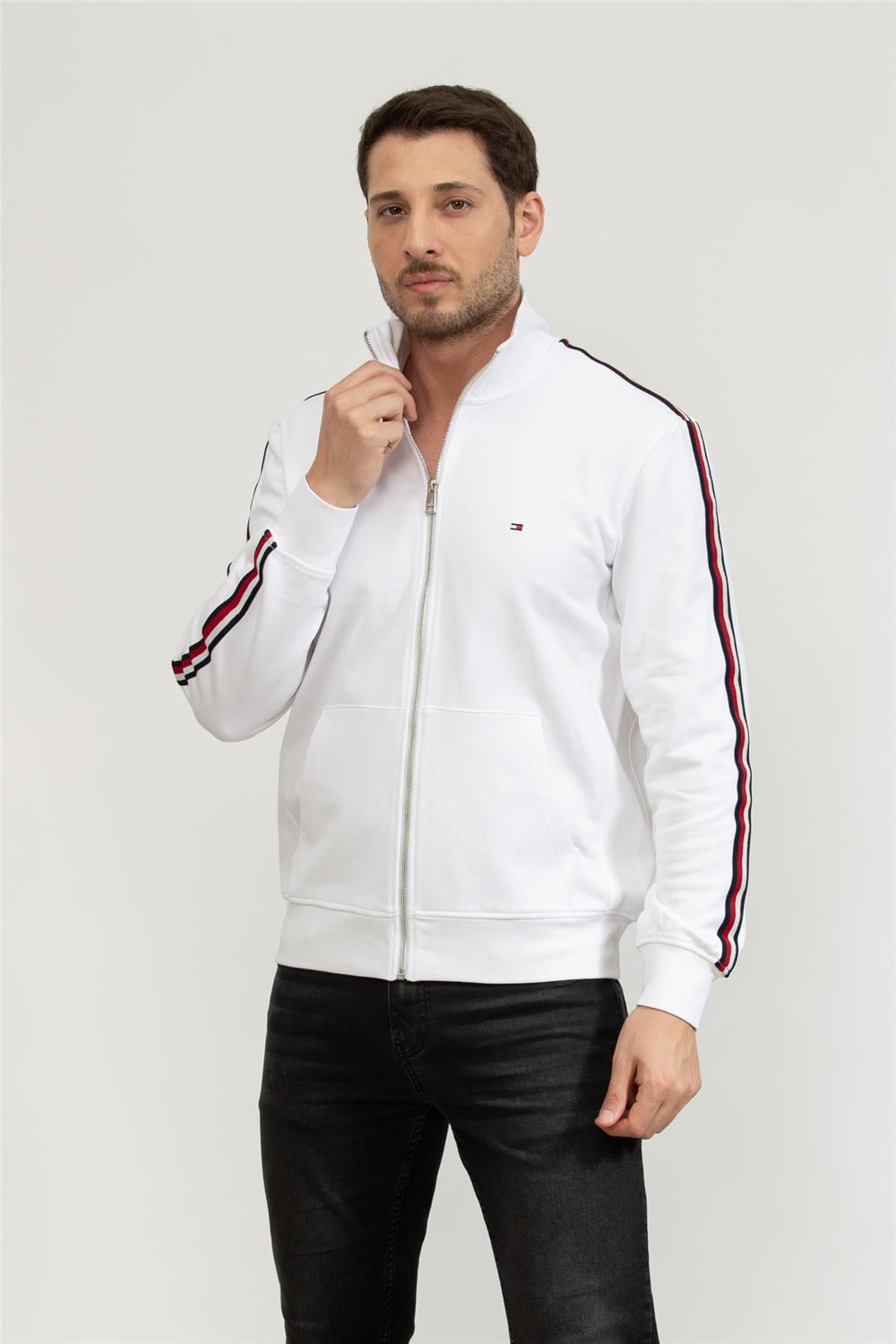 Tommy Hilfiger Erkek Fermuarlı Sweatshirt