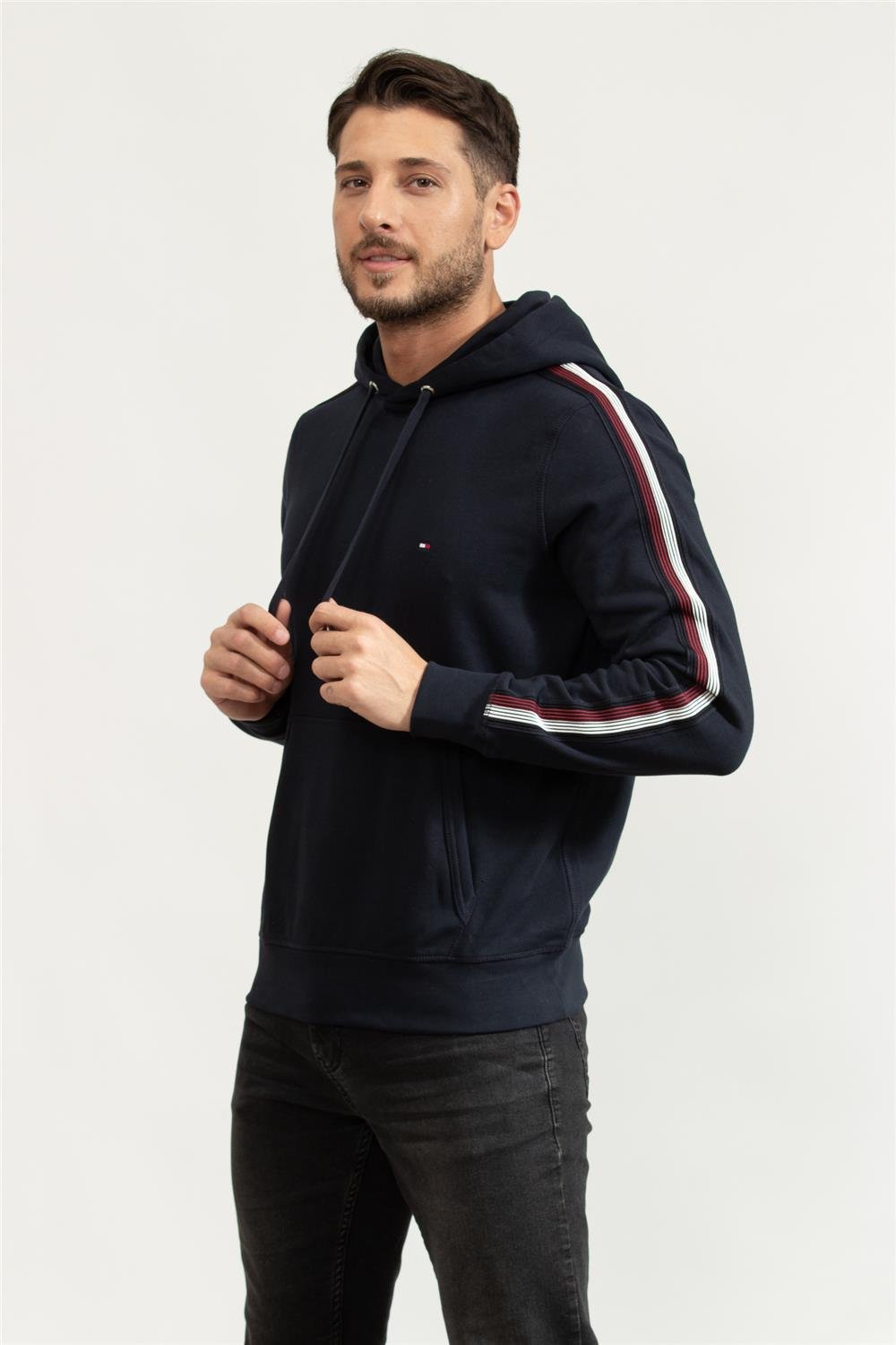 Tommy Hilfiger Erkek Kapüşonlu Sweatshirt