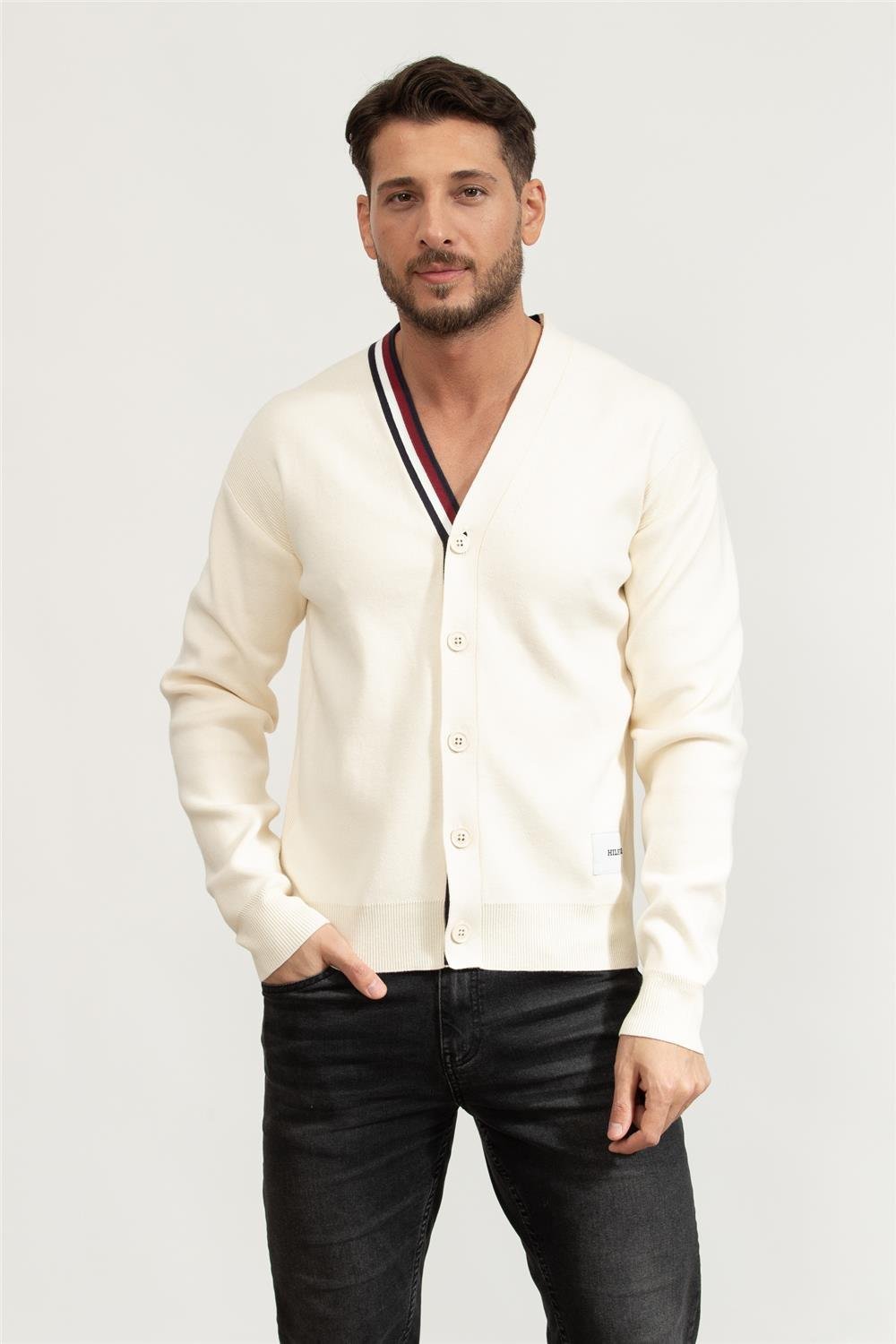 Tommy Hilfiger Global Stripe Erkek Hırka