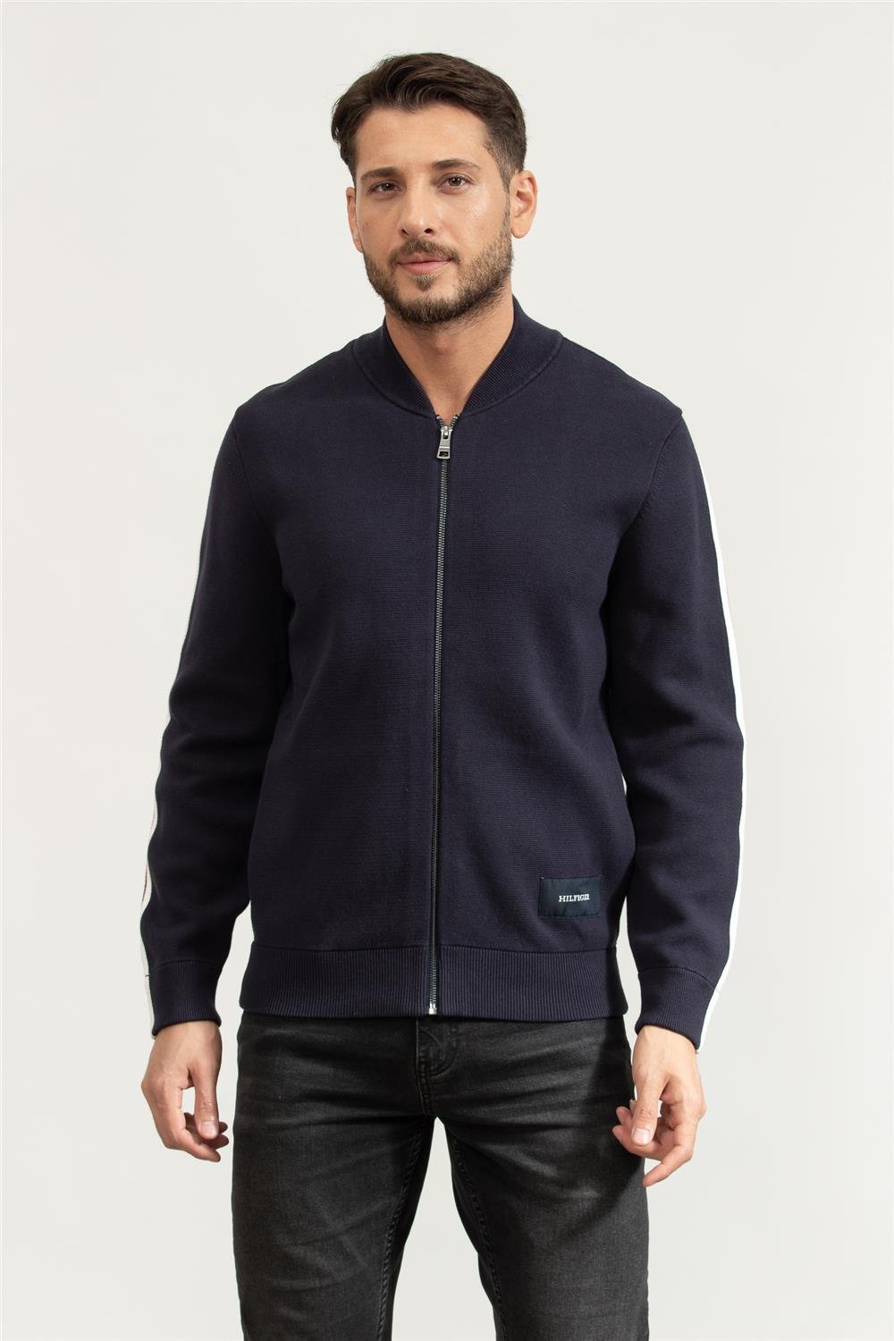 Tommy Hilfiger Global Stripe Erkek Hırka