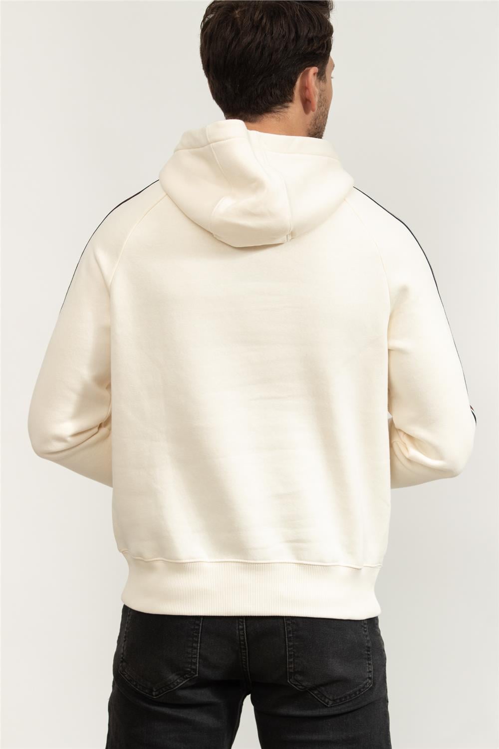 Tommy Hilfiger Global Stripe Erkek Kapüşonlu Sweatshirt