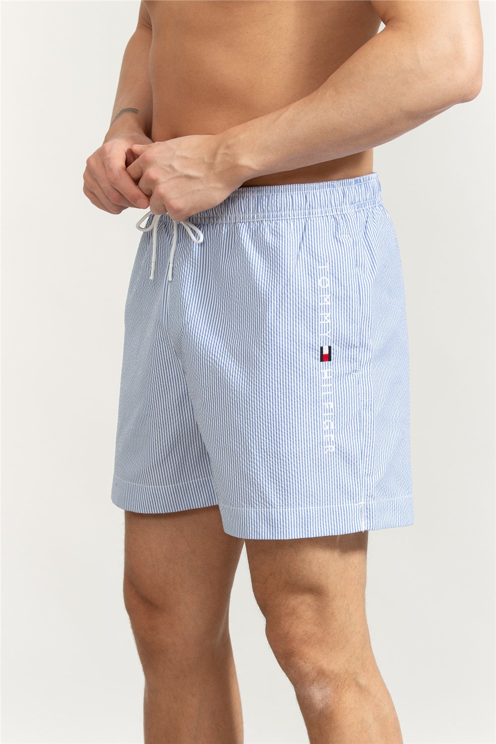 Tommy Hilfiger Medium Drawstring Stripe Erkek Şort Mayo