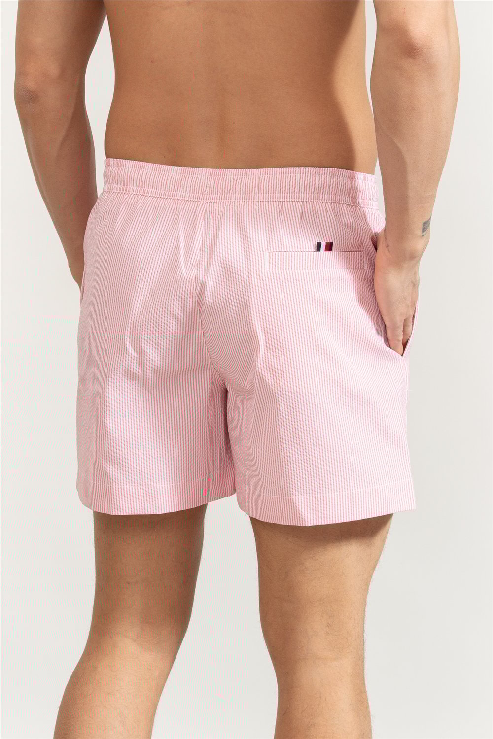 Tommy Hilfiger Medium Drawstring Stripe Erkek Şort Mayo