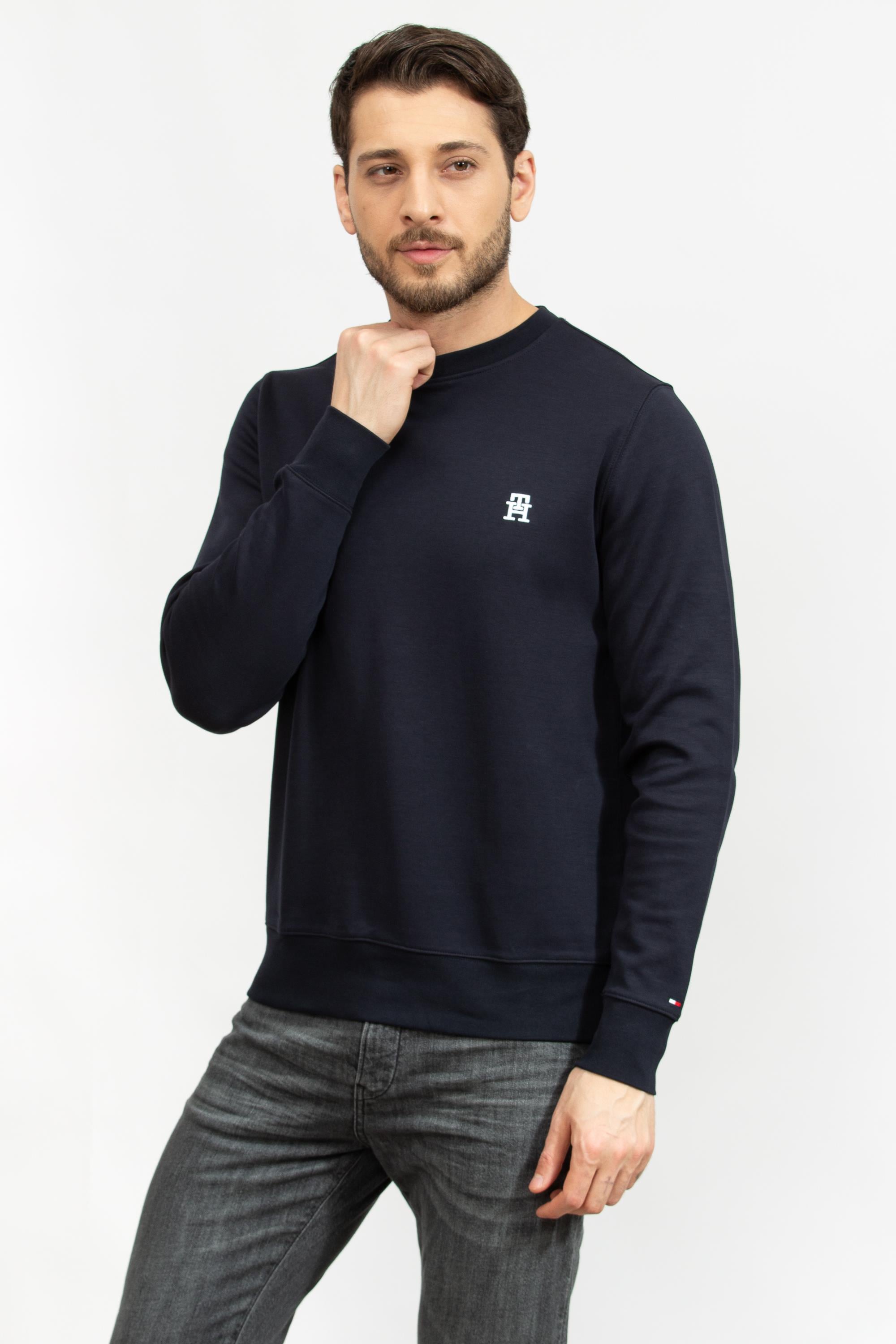 Tommy Hilfiger Monogram Imd Erkek Bisiklet Yaka Sweatshirt