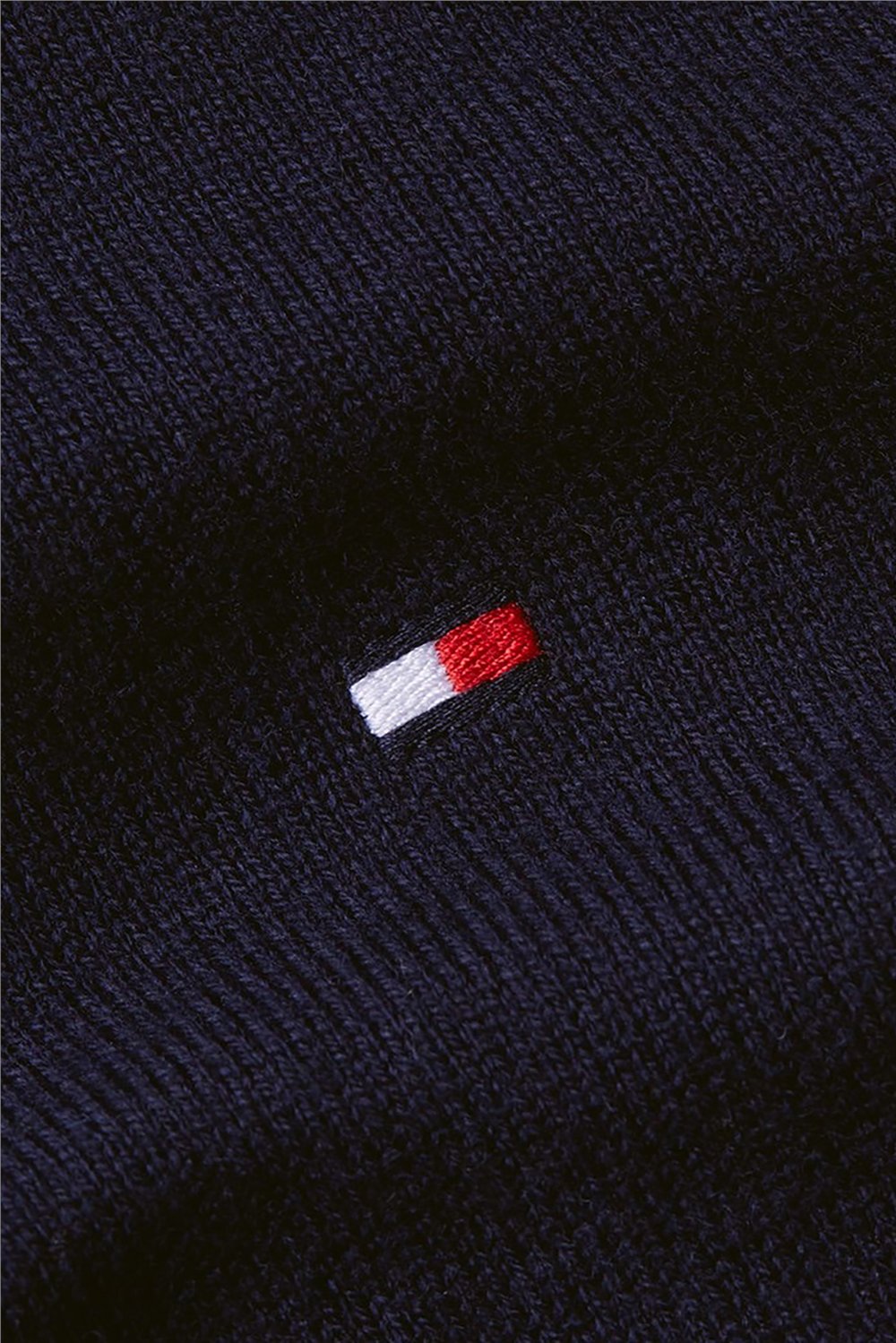 Tommy Hilfiger Pima Org Ctn Cashmere Ls Polo Erkek Triko Mavi