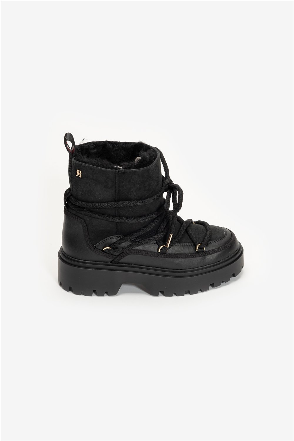 Tommy Hilfiger Real Shearling Laceup Snowboot Kadın Bot