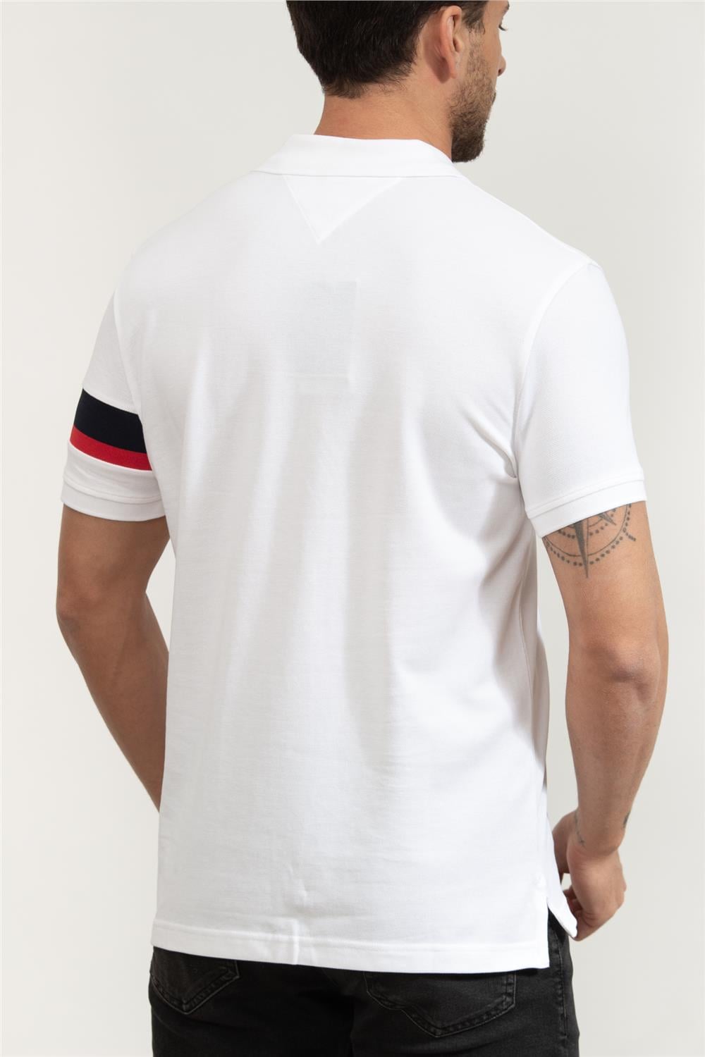 Tommy Hilfiger Rwb Sleeve Tape Reg Erkek Polo Yaka T-Shirt