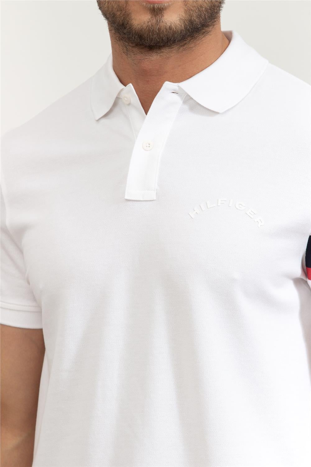 Tommy Hilfiger Rwb Sleeve Tape Reg Erkek Polo Yaka T-Shirt