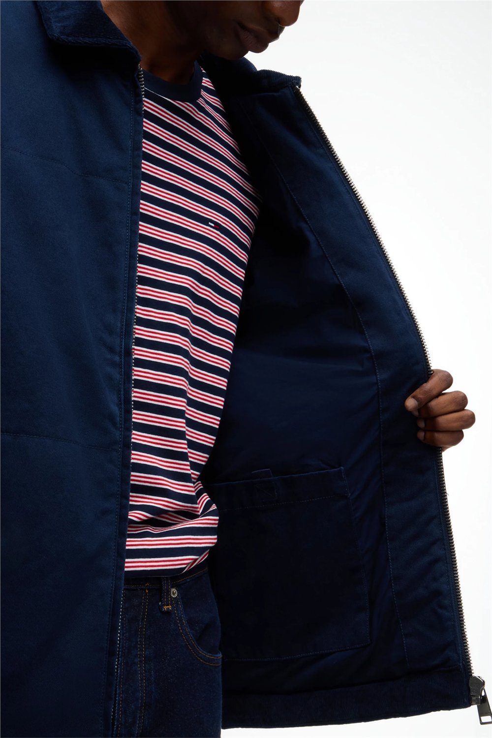 Tommy Hilfiger Tjm Quilted Cotton Jacket Erkek Mont Mavi