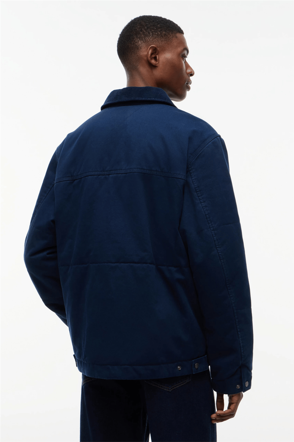 Tommy Hilfiger Tjm Quilted Cotton Jacket Erkek Mont Mavi