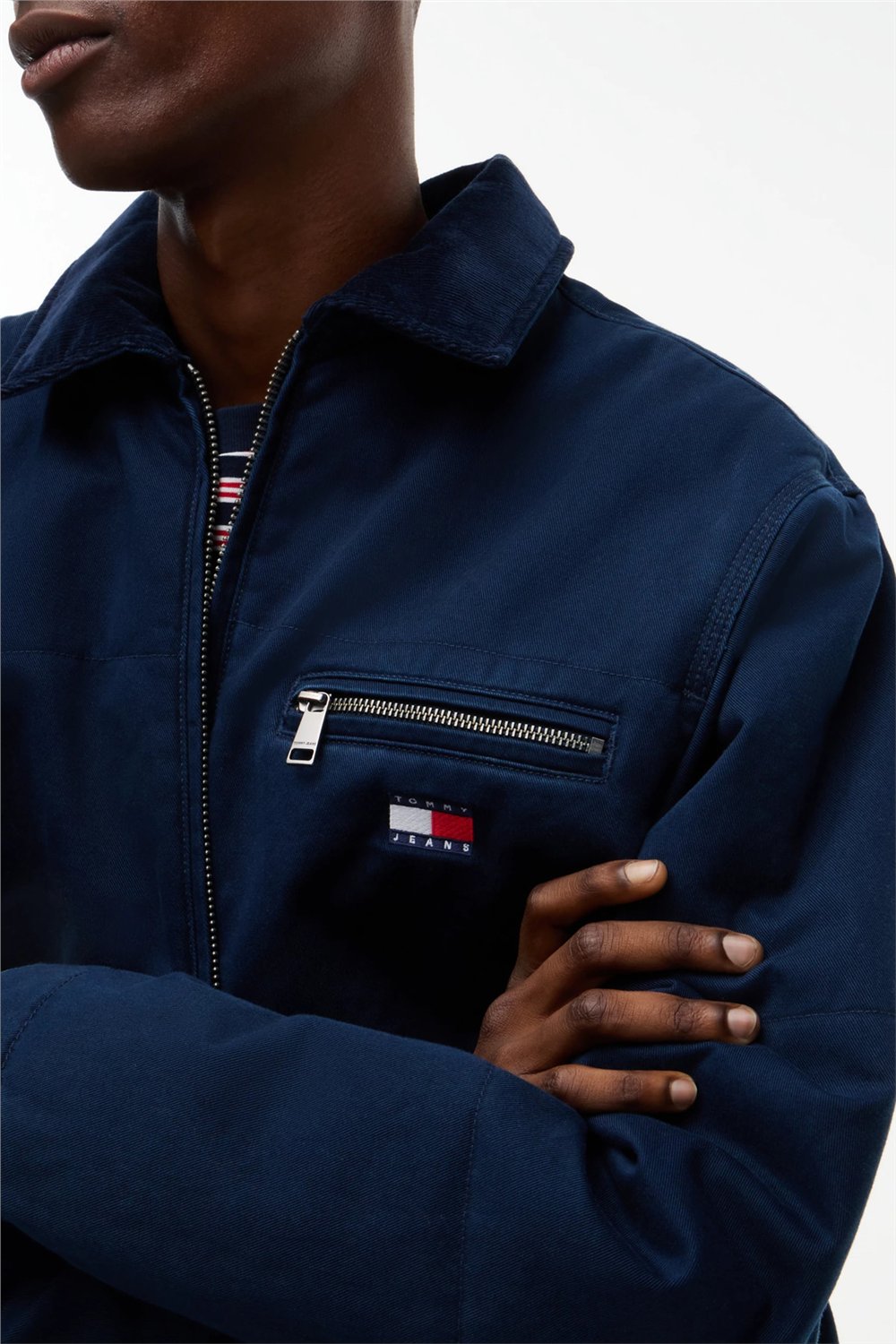 Tommy Hilfiger Tjm Quilted Cotton Jacket Erkek Mont Mavi