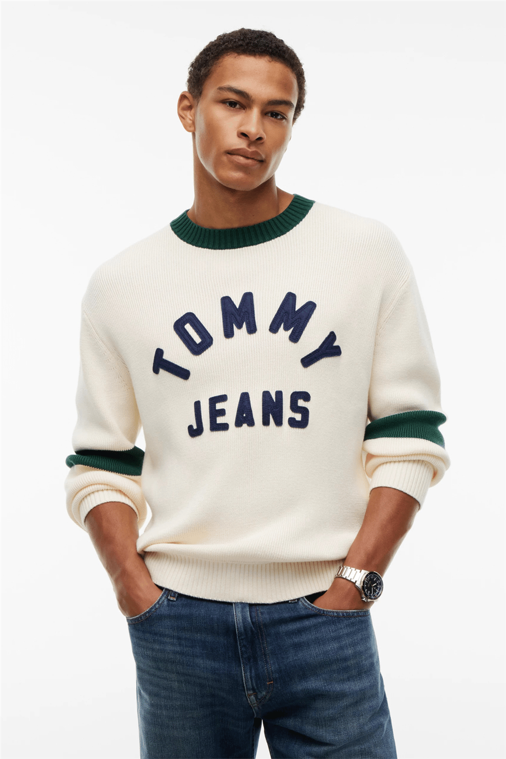 Tommy Hilfiger Tjm Reg New Classics Sweater Ext Erkek Triko Bej
