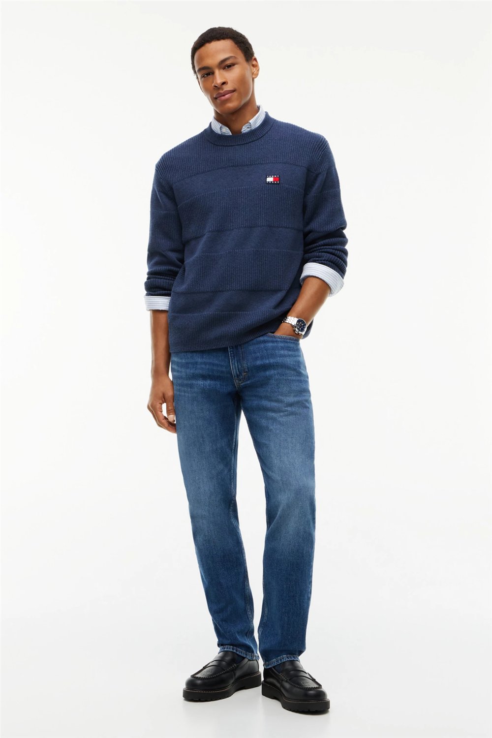 Tommy Hilfiger Tjm Reg Textured Sweater Ext Erkek Triko