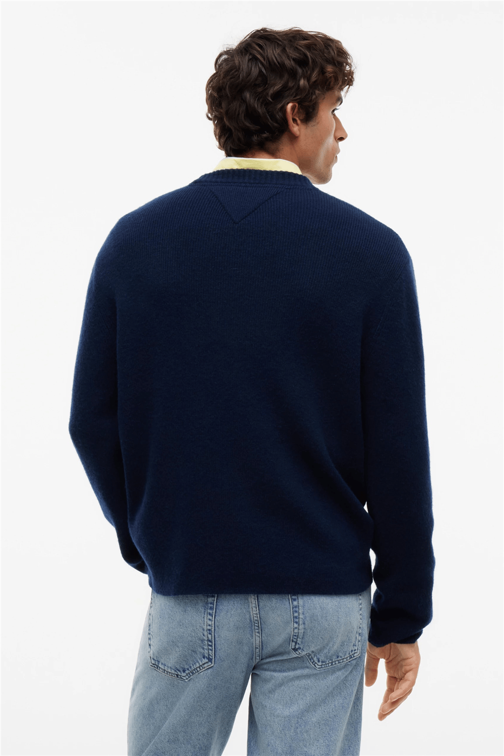 Tommy Hilfiger Tjm Reg Wool Mix Sweater Erkek Triko Mavi
