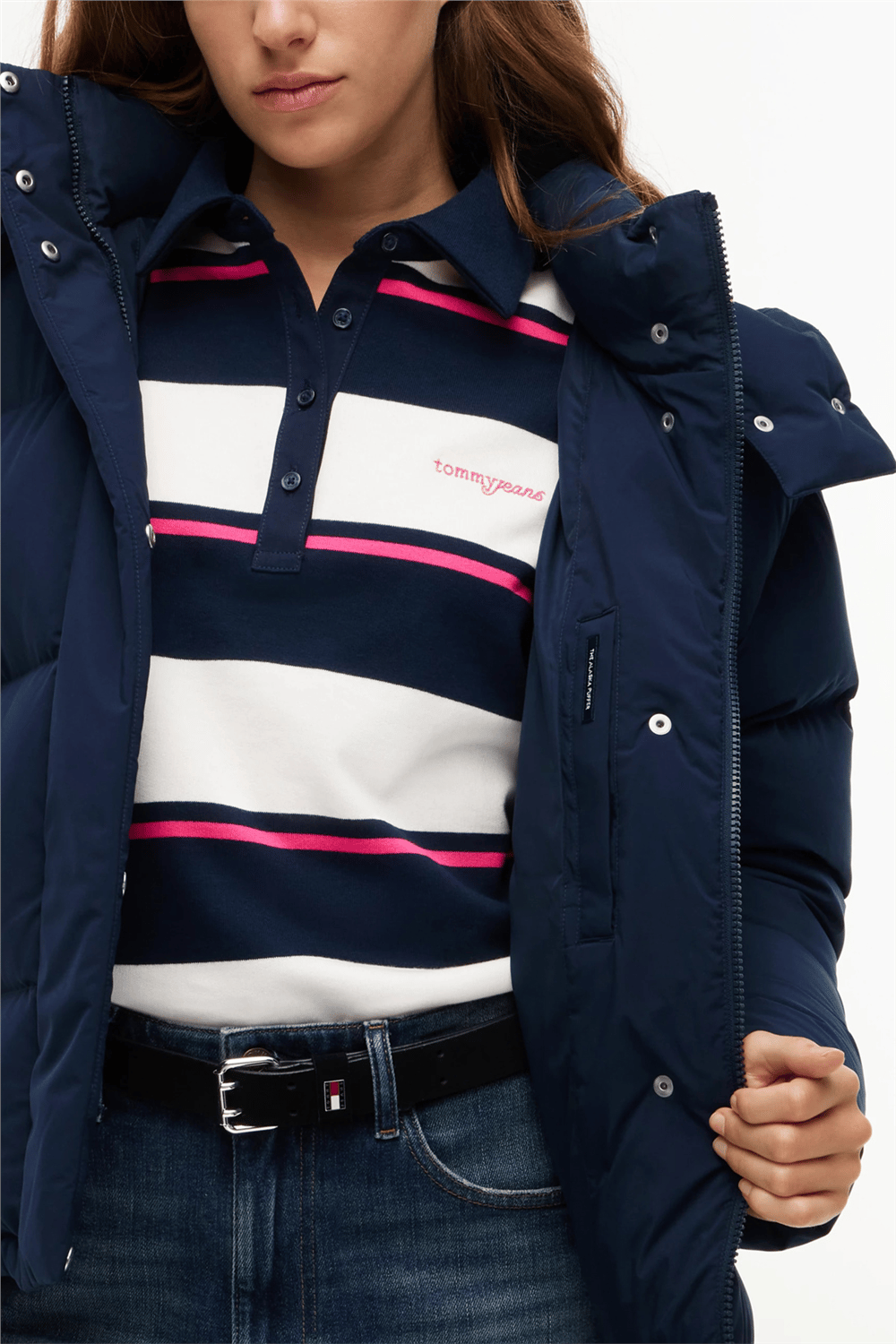 Tommy Hilfiger Tjw Alaska Puffer Ext Kadın Şişme Mont Mavi