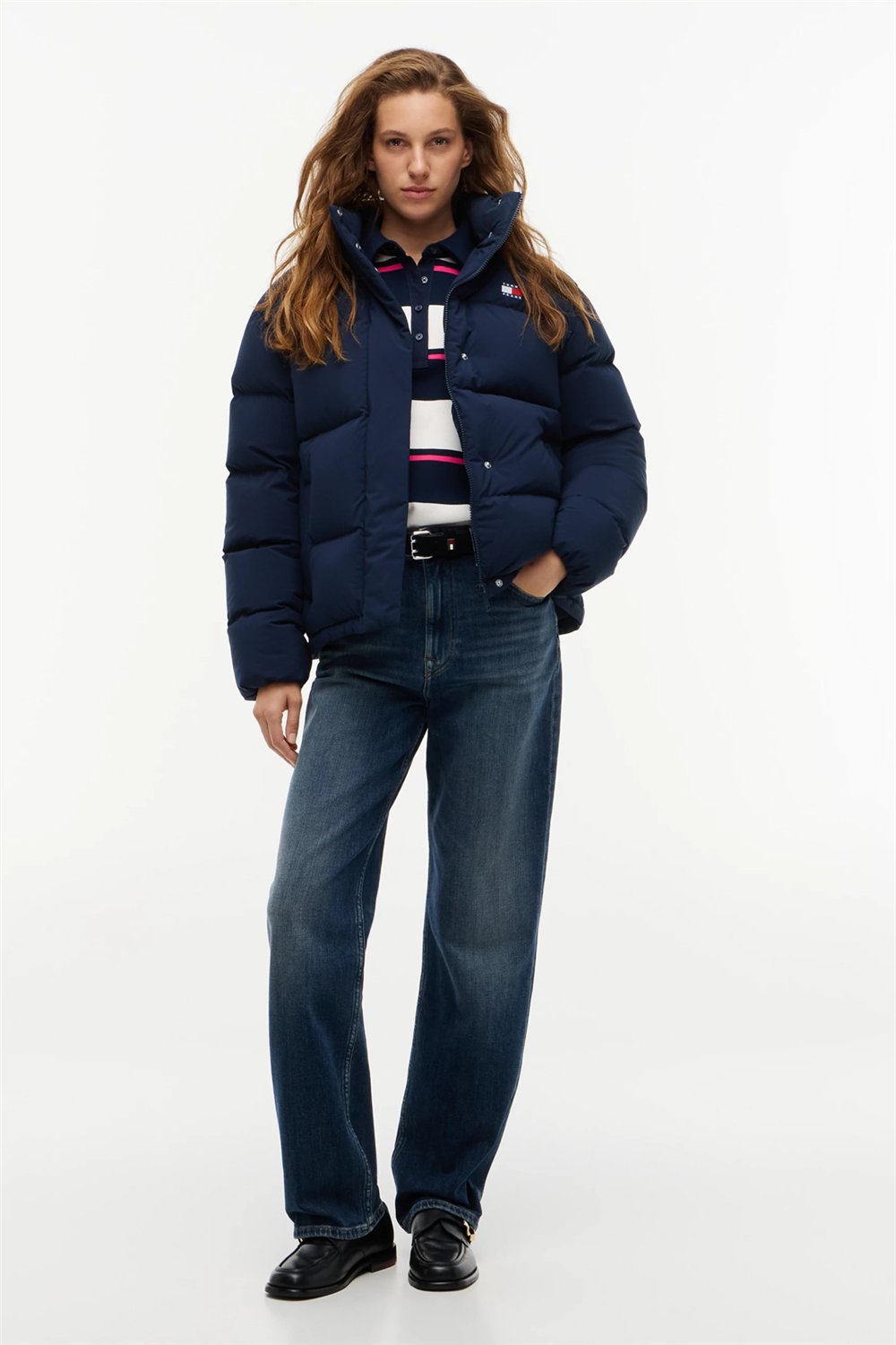 Tommy Hilfiger Tjw Alaska Puffer Ext Kadın Şişme Mont Mavi