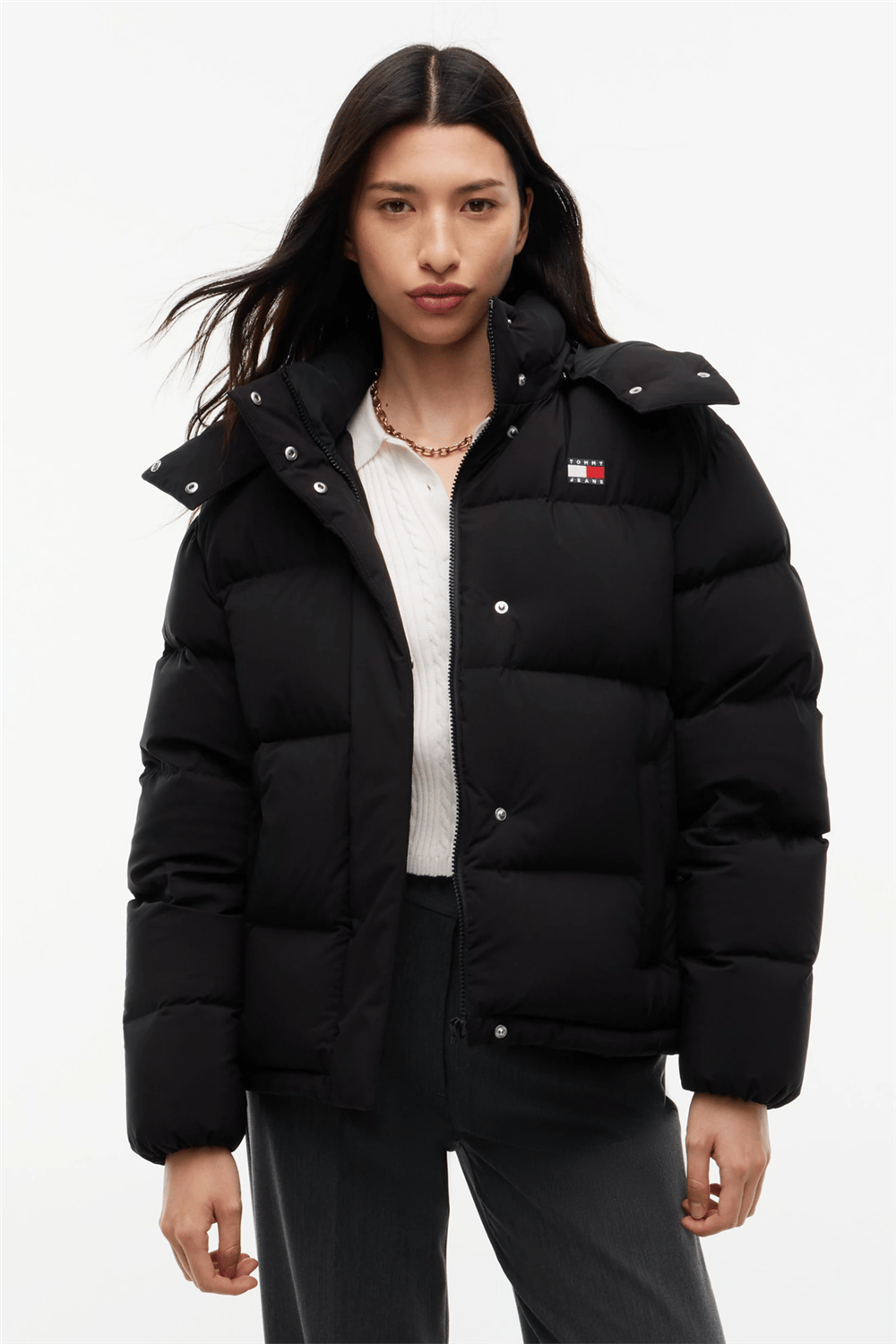 Tommy Hilfiger Tjw Alaska Puffer Ext Kadın Şişme Mont Siyah