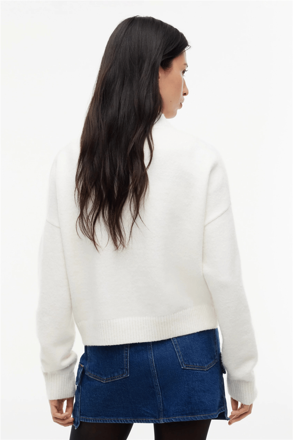 Tommy Hilfiger Tjw Fluffy Badge Cardigan Ext Kadın Triko Beyaz