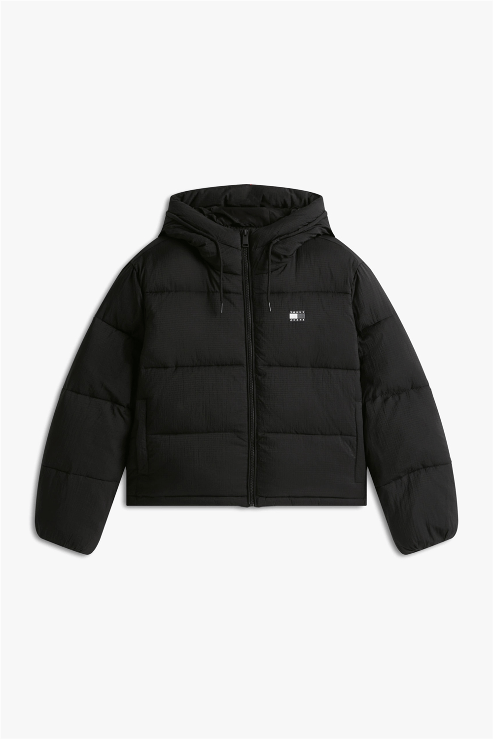 Tommy Hilfiger Tjw Hooded Puffer Jacket Kadın Şişme Mont Siyah