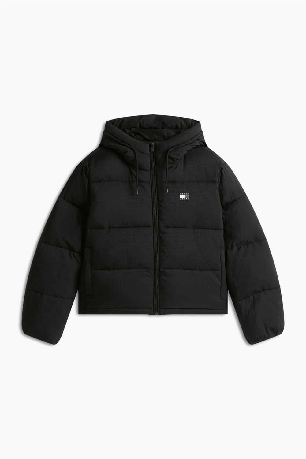 Tommy Hilfiger Tjw Hooded Puffer Jacket Kadın Şişme Mont Siyah