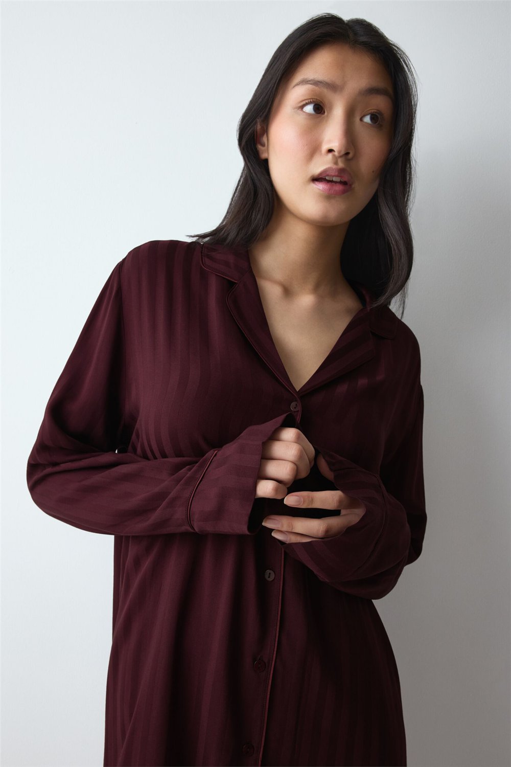 Triumph Amourette Jacquard NDW Kadın Gecelik Bordo