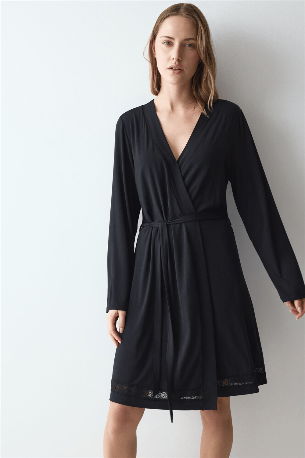 Triumph Comfort Allure Robe Kadın Sabahlık Siyah