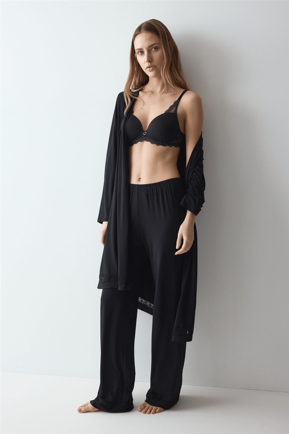 Triumph Comfort Allure Trousers Kadın Pijama Altı Siyah