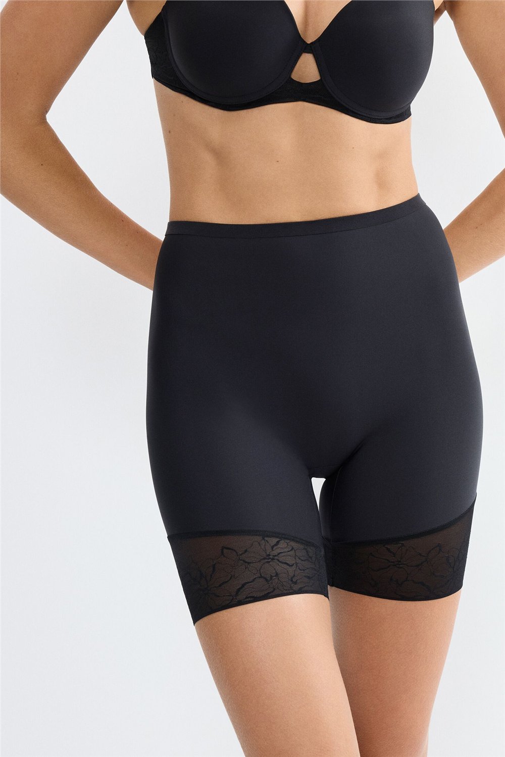 Triumph Comfort Contour Mid-Thigh Panty Kadın Korse Siyah