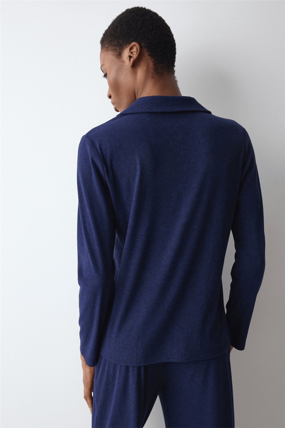 Triumph Mix & Match LSL Top BF Soft Kadın Pijama Üstü Mavi