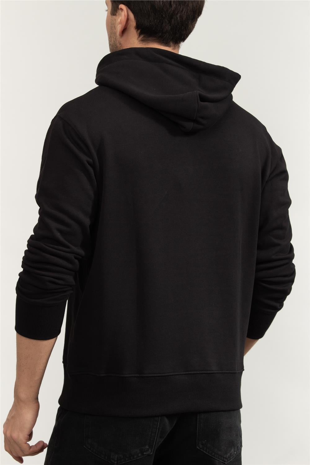 Versace Jeans Couture 72Up306 R Logo Thick Foil Erkek Kapüşonlu Sweatshirt