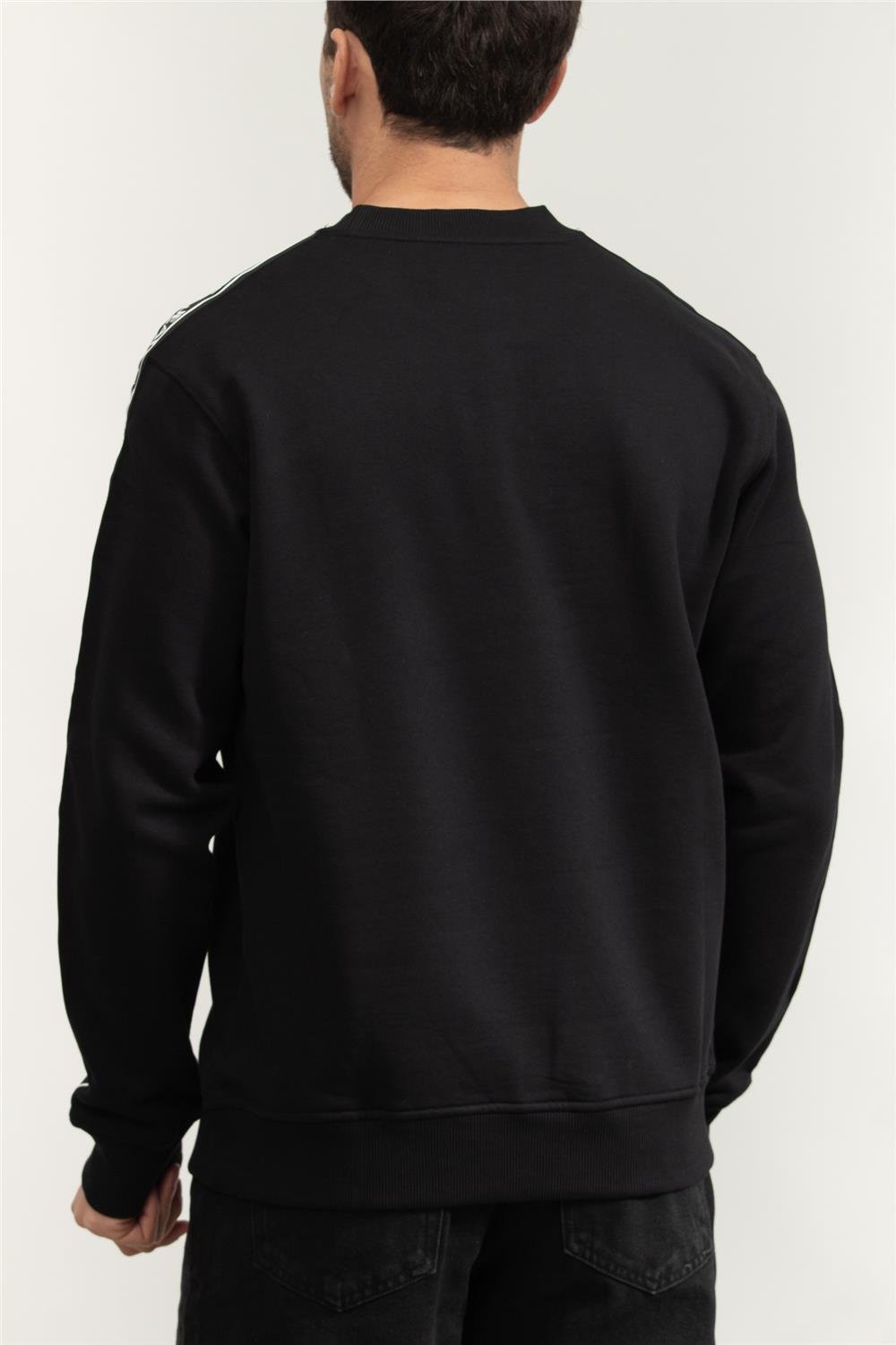 Versace Jeans Couture Brushed Cotton Fleece Erkek Bisiklet Yaka Sweatshirt