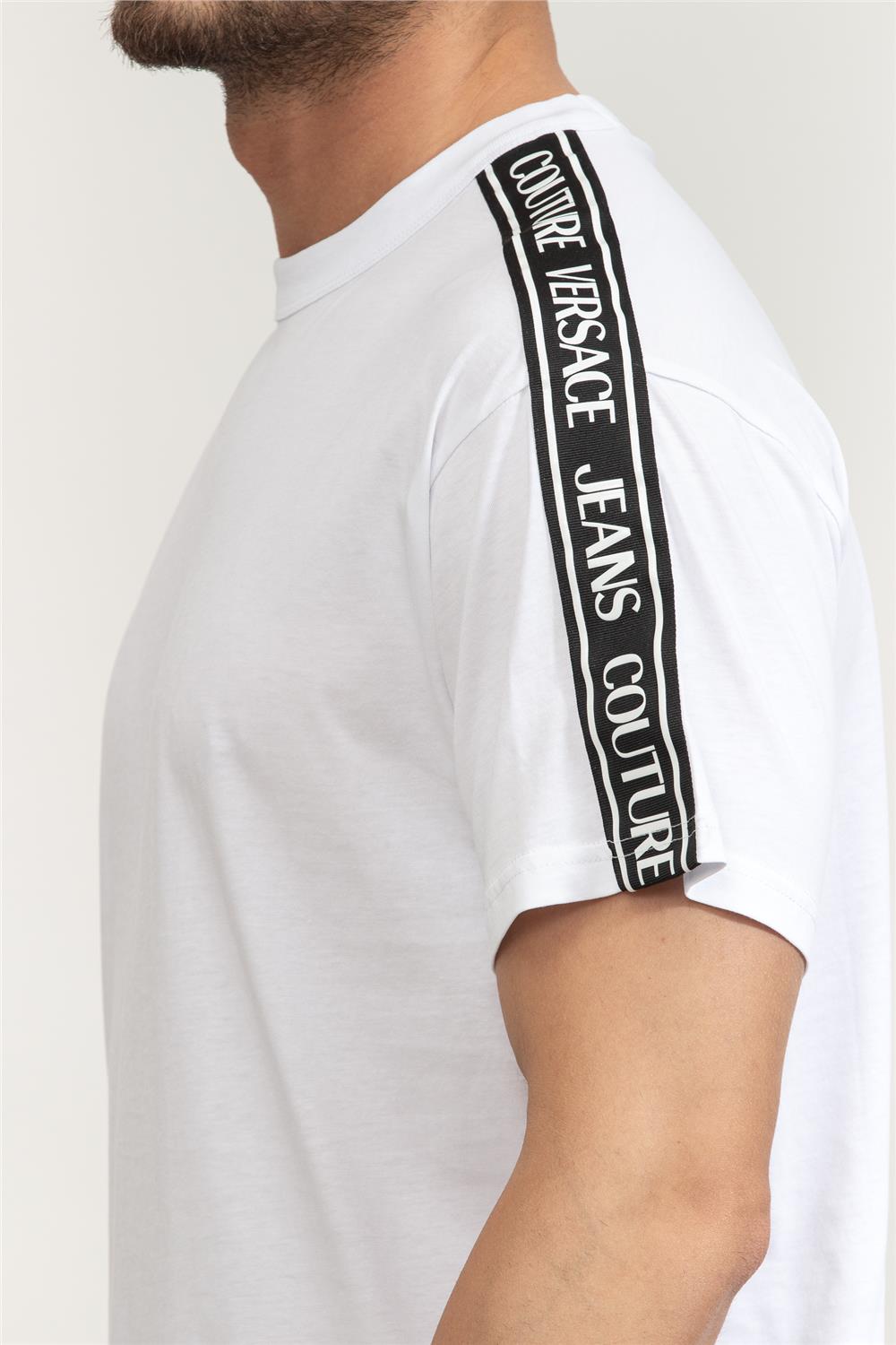 Versace Jeans Couture Cotton Jersey Erkek Bisiklet Yaka T-Shirt