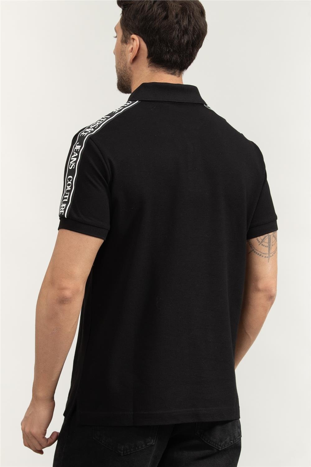 Versace Jeans Couture Cotton Piquet Erkek Polo Yaka T-Shirt