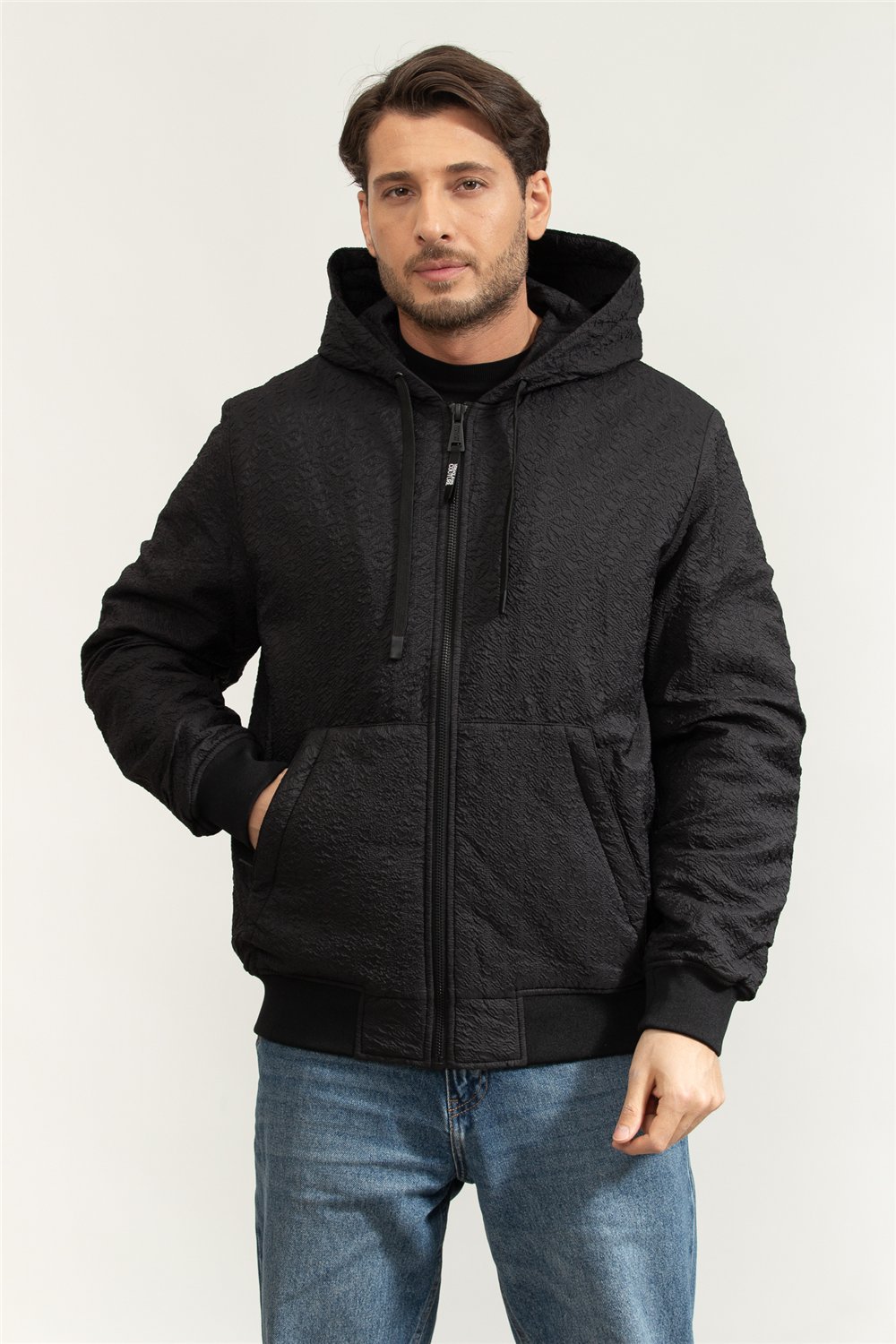 Versace Jeans Couture Crinkle Argyle NL Jacket Erkek Mont