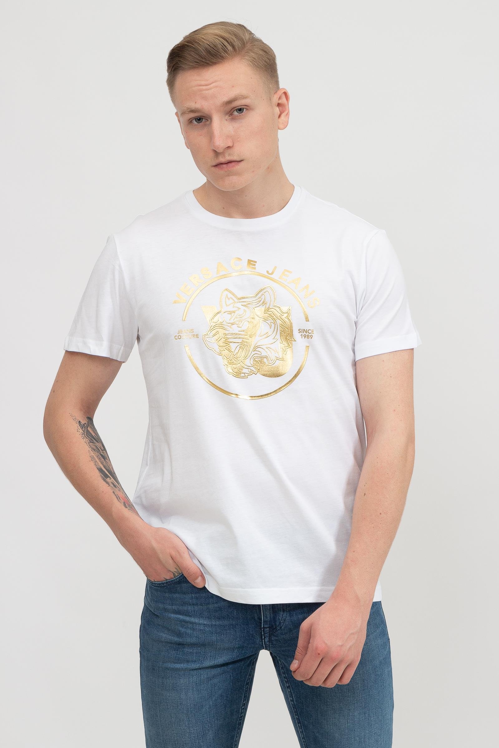 Versace Jeans Couture Erkek Bisiklet Yaka T-Shirt