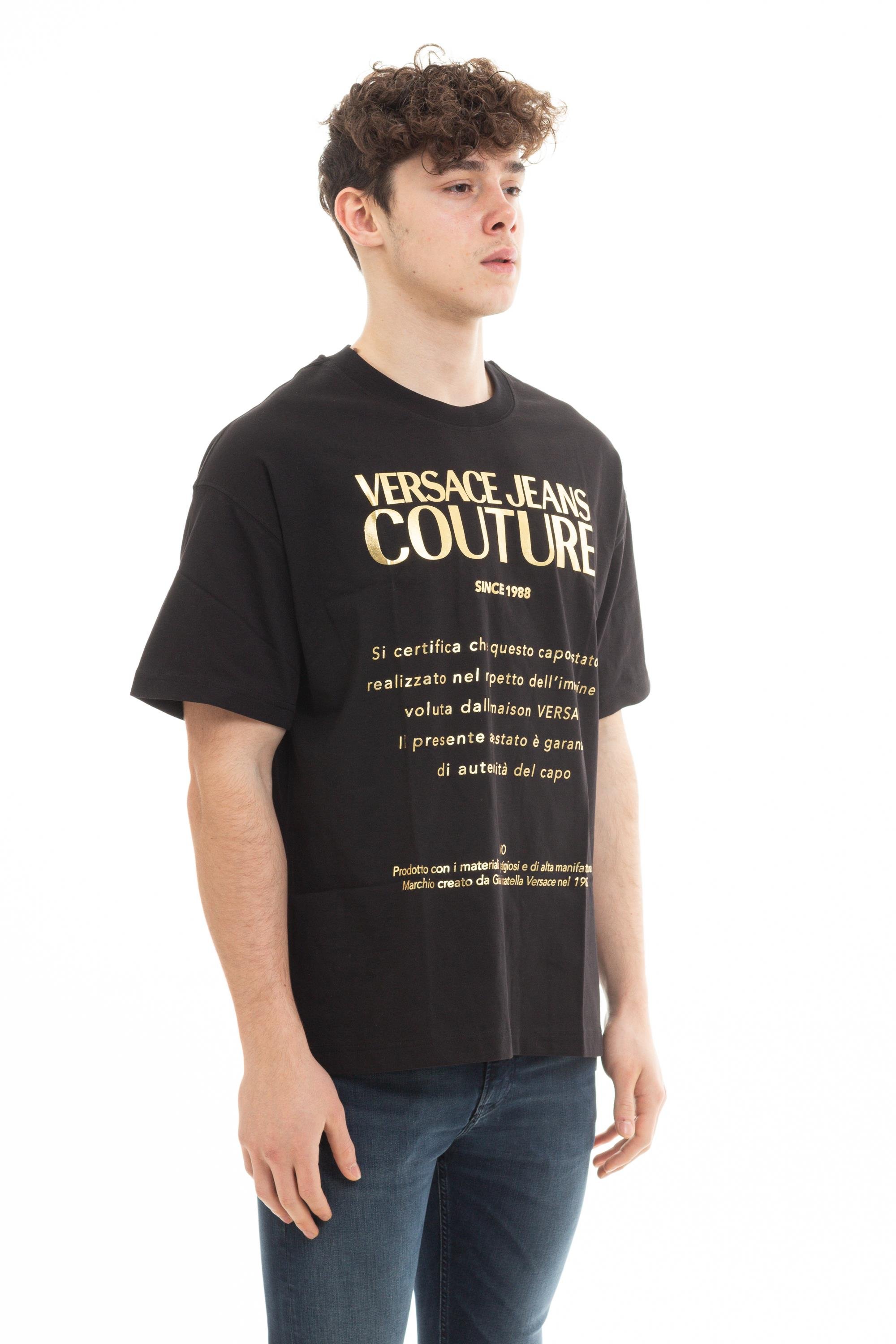 Versace Jeans Couture Erkek Bisiklet Yaka T-Shirt