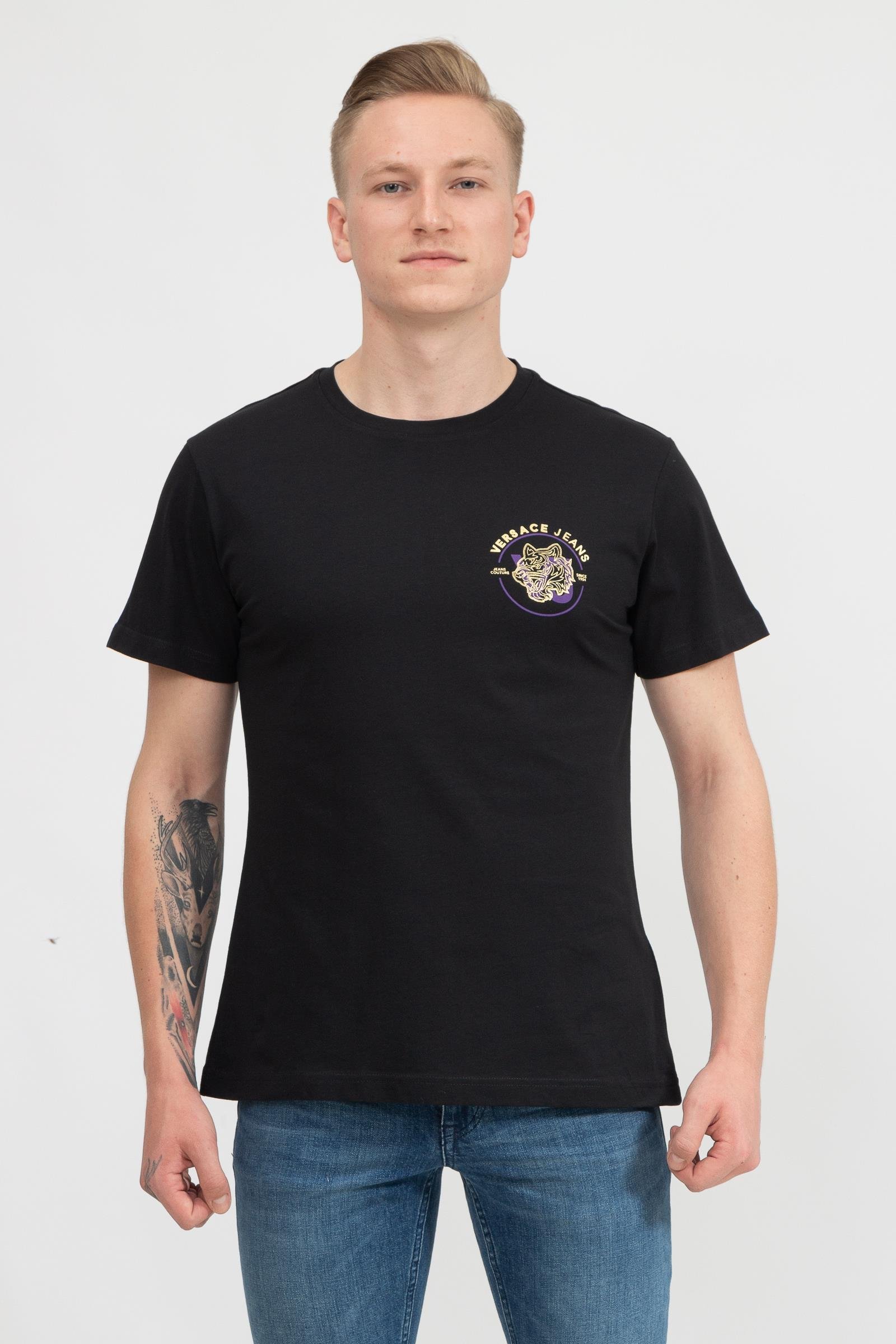Versace Jeans Couture Erkek Bisiklet Yaka T-Shirt