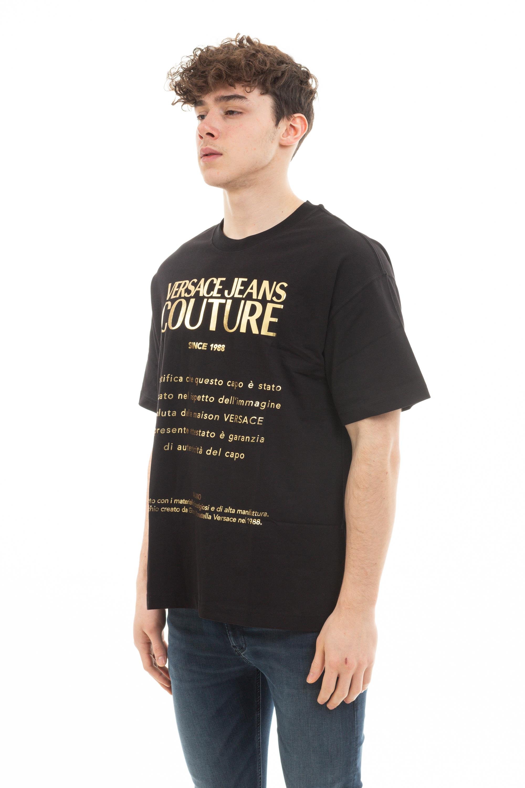 Versace Jeans Couture Erkek Bisiklet Yaka T-Shirt